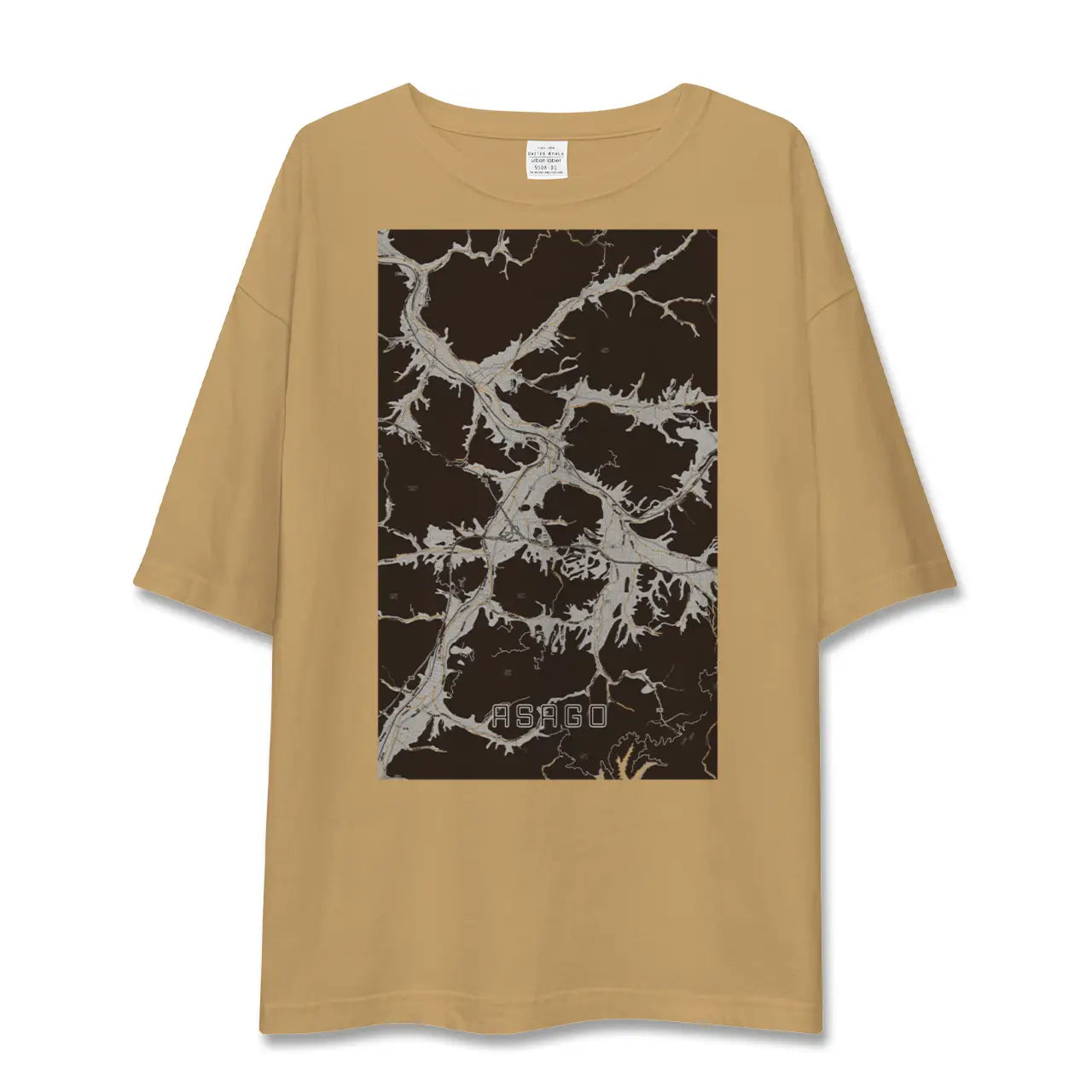 【朝来(兵庫県)】地図柄ビッグシルエットTシャツ