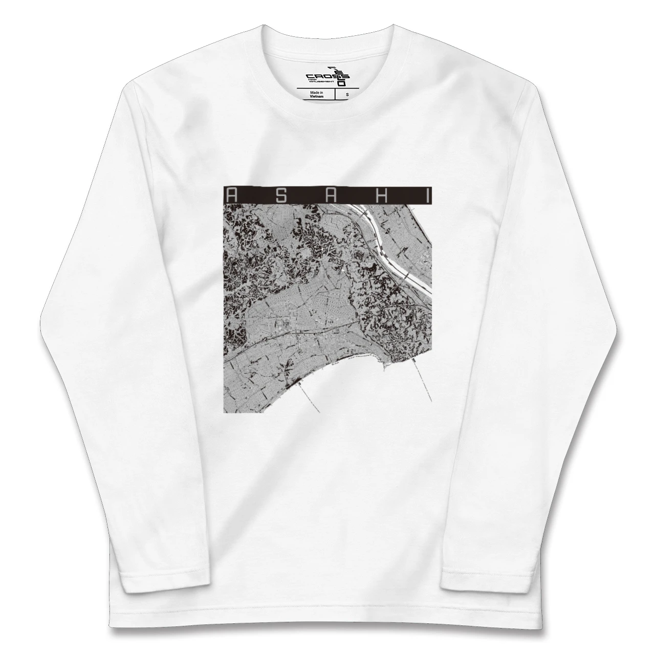 【旭(千葉県)】地図柄ロングスリーブTシャツ