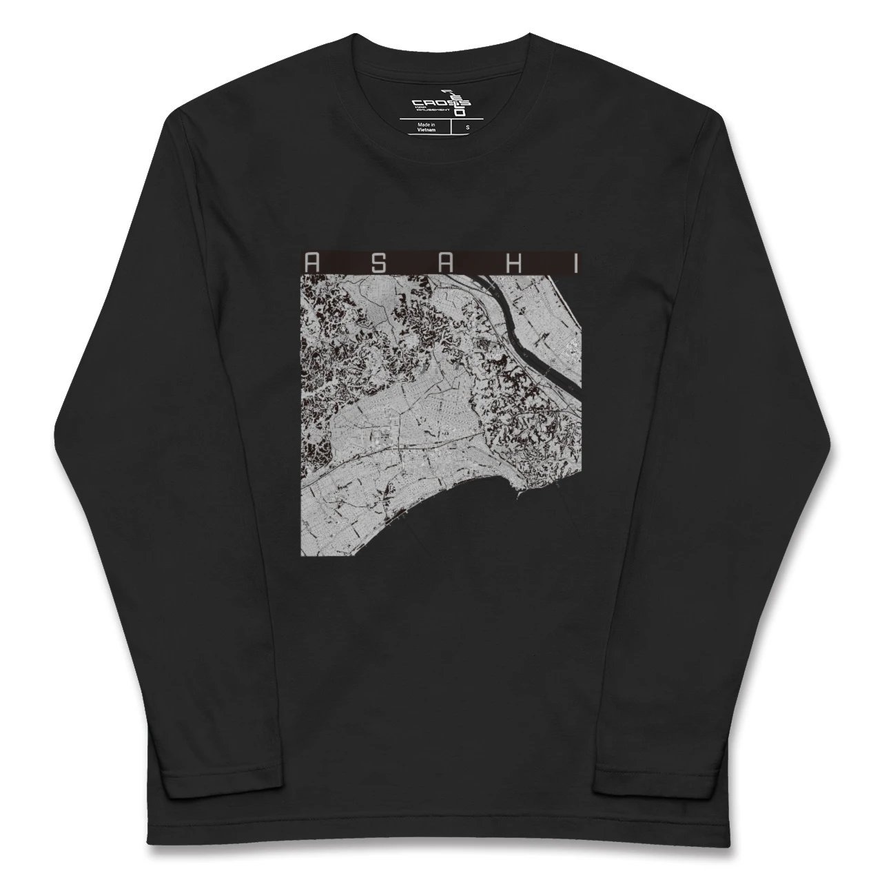 【旭(千葉県)】地図柄ロングスリーブTシャツ