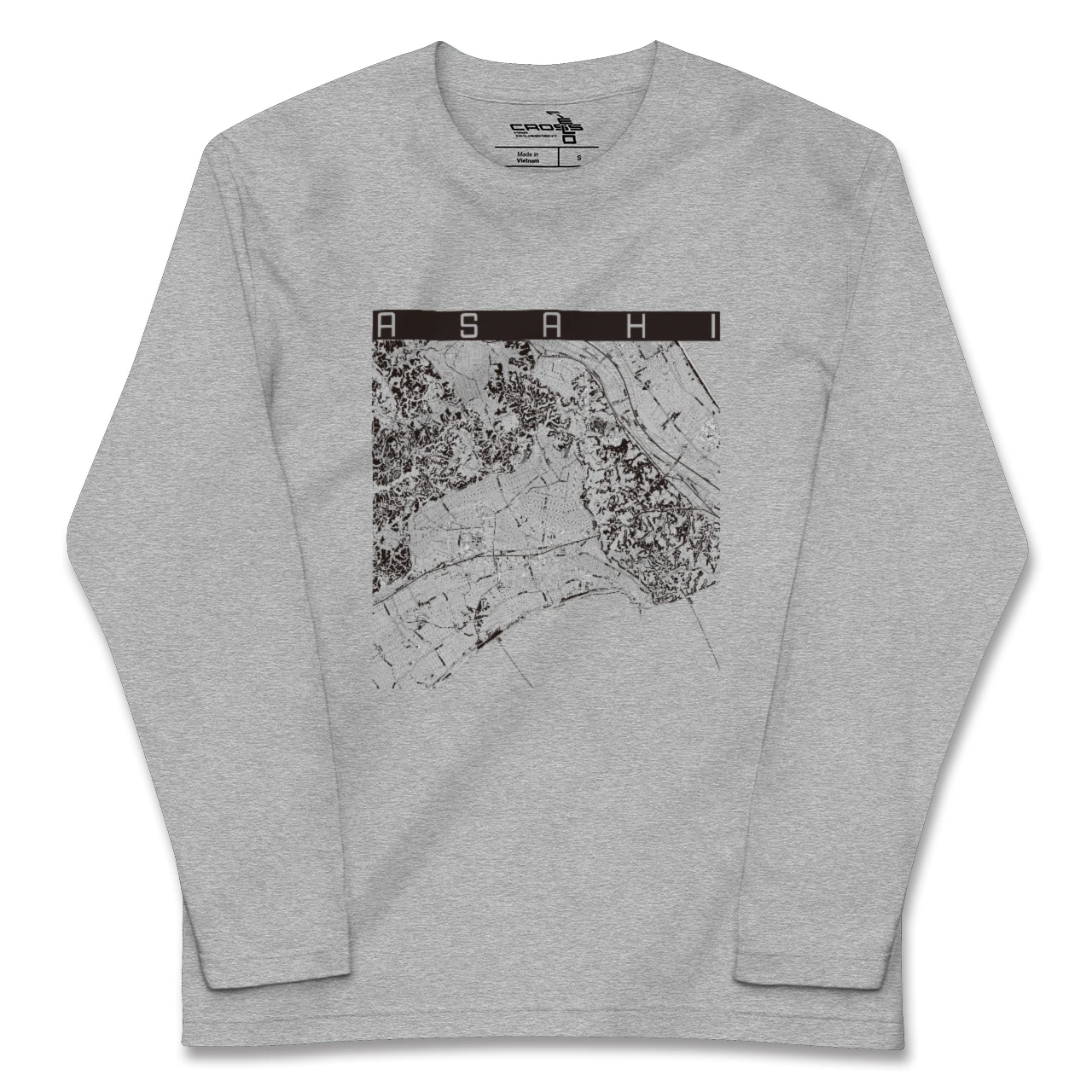 【旭(千葉県)】地図柄ロングスリーブTシャツ