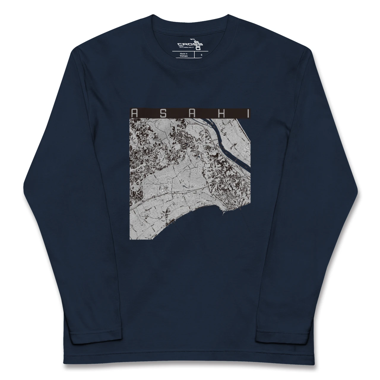 【旭(千葉県)】地図柄ロングスリーブTシャツ