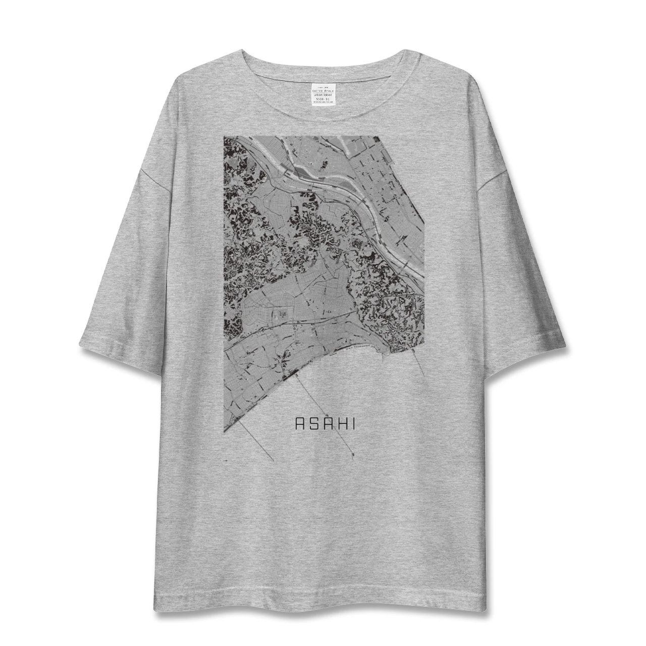 【旭(千葉県)】地図柄ビッグシルエットTシャツ