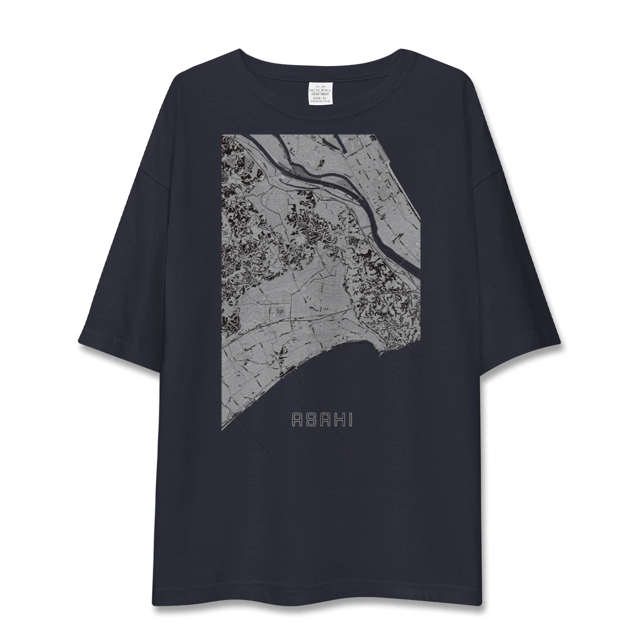 【旭(千葉県)】地図柄ビッグシルエットTシャツ