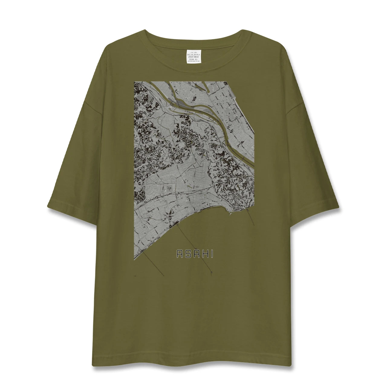 【旭(千葉県)】地図柄ビッグシルエットTシャツ