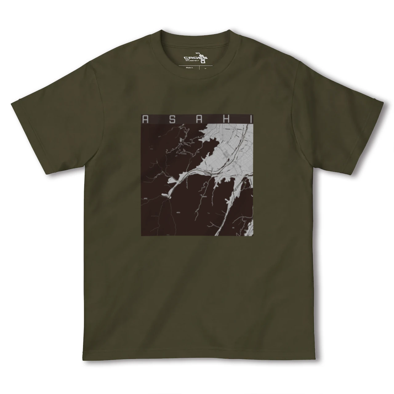 【朝日(長野県)(長野県)】地図柄ヘビーウェイトTシャツ