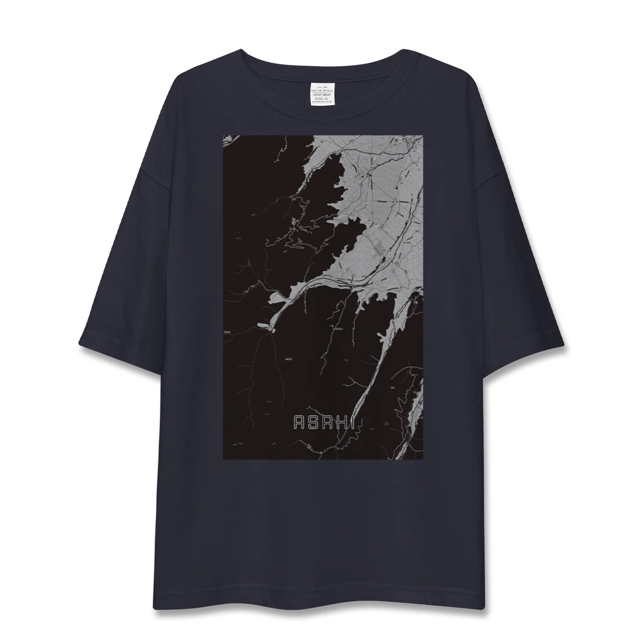 【朝日(長野県)(長野県)】地図柄ビッグシルエットTシャツ