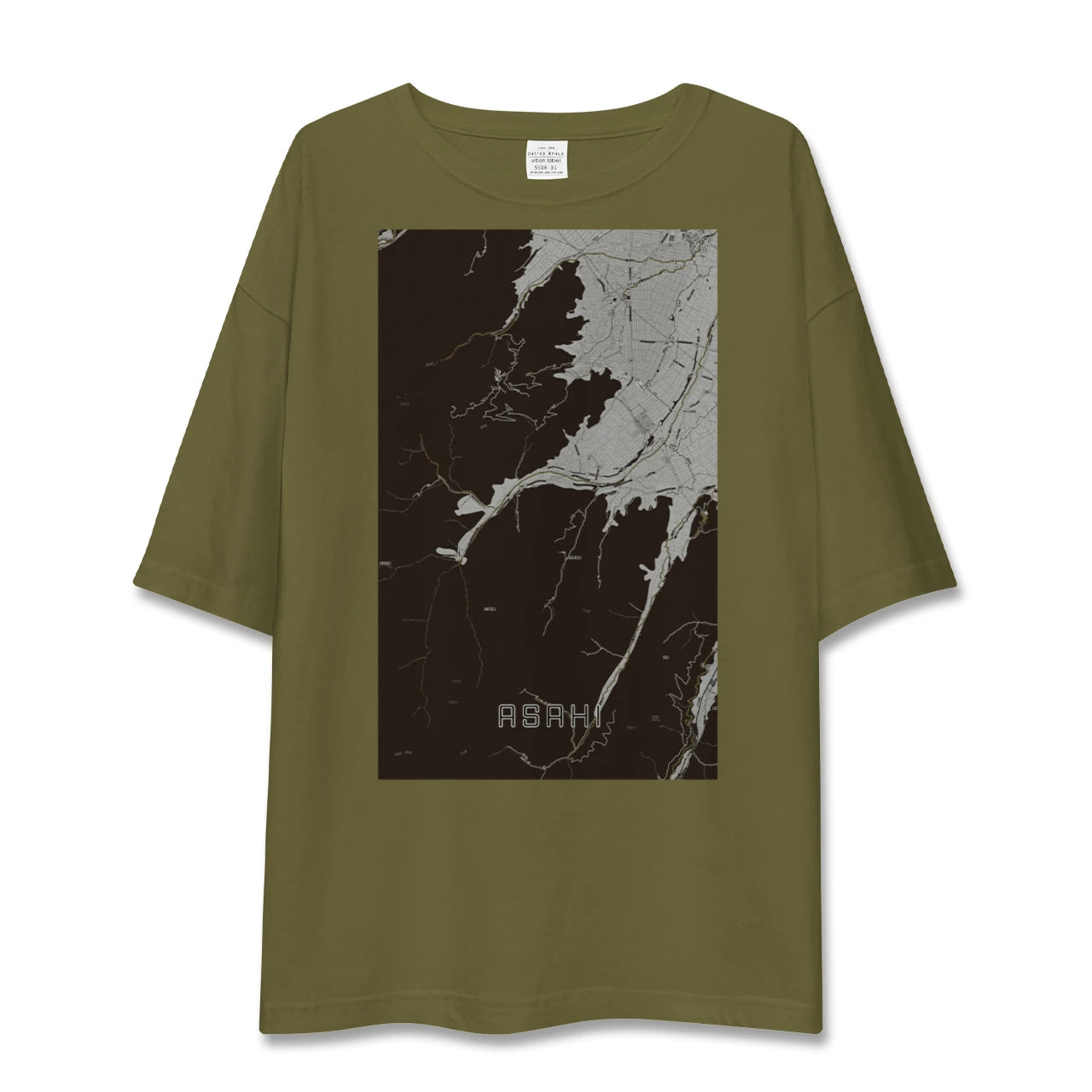 【朝日(長野県)(長野県)】地図柄ビッグシルエットTシャツ