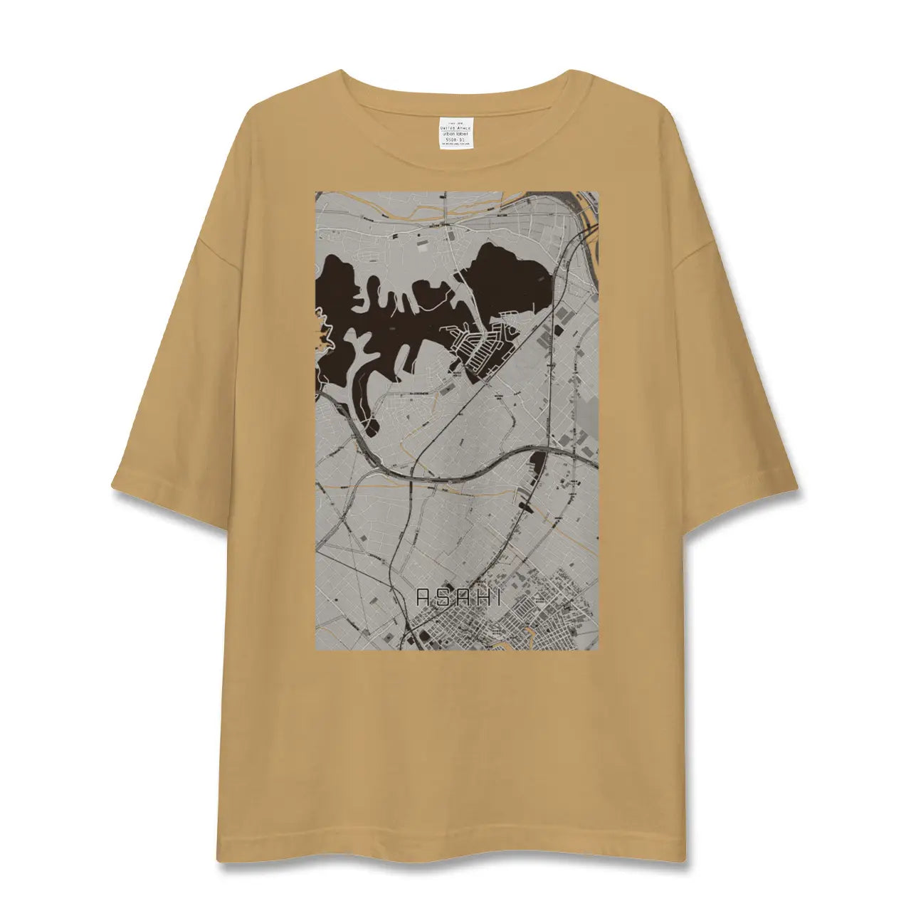 【朝日(三重県)】地図柄ビッグシルエットTシャツ