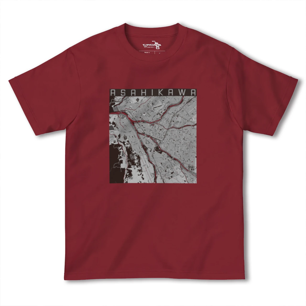 【旭川(北海道)】地図柄ヘビーウェイトTシャツ