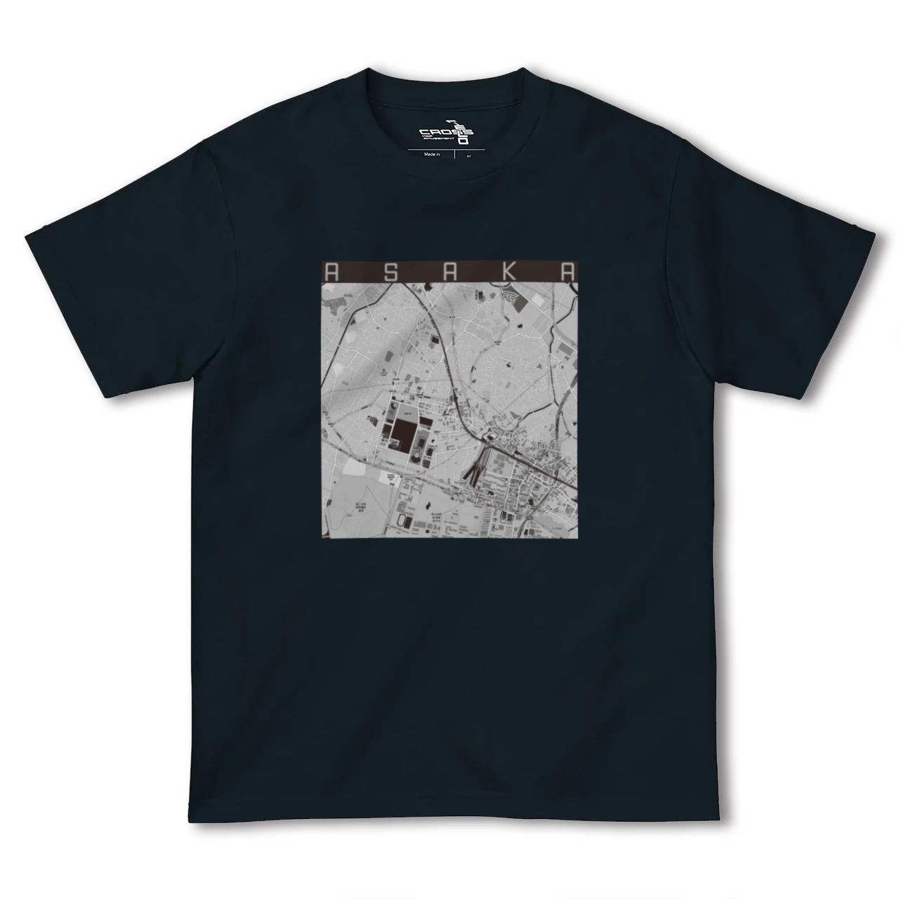 【朝霞(埼玉県)】地図柄ヘビーウェイトTシャツ