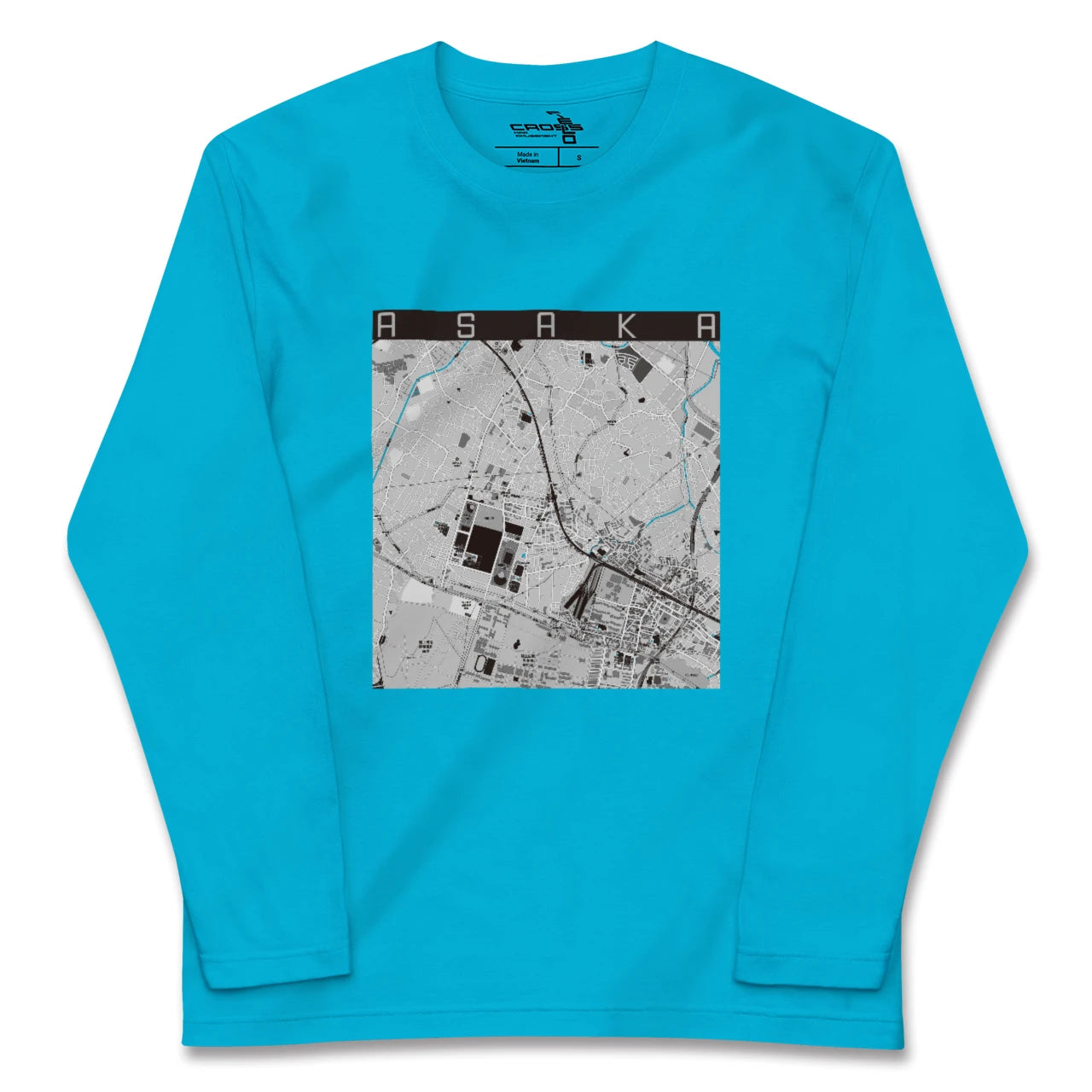 【朝霞(埼玉県)】地図柄ロングスリーブTシャツ