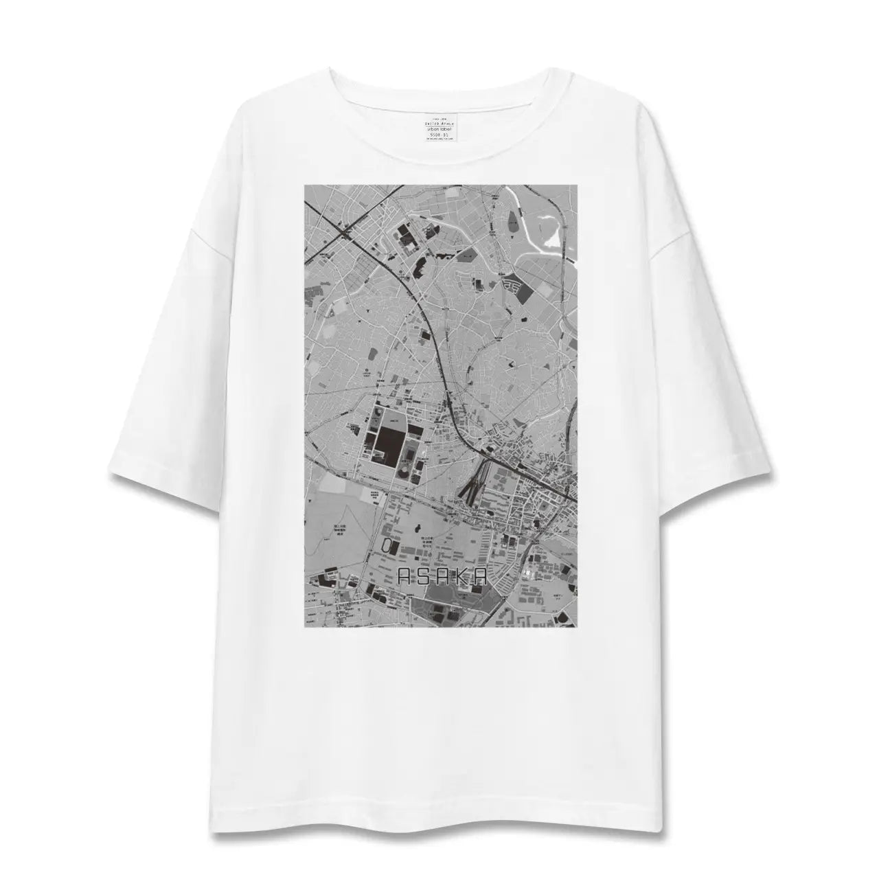 【朝霞(埼玉県)】地図柄ビッグシルエットTシャツ