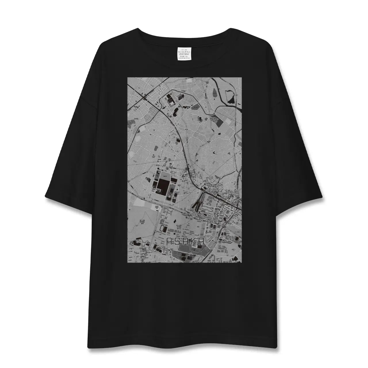 【朝霞(埼玉県)】地図柄ビッグシルエットTシャツ