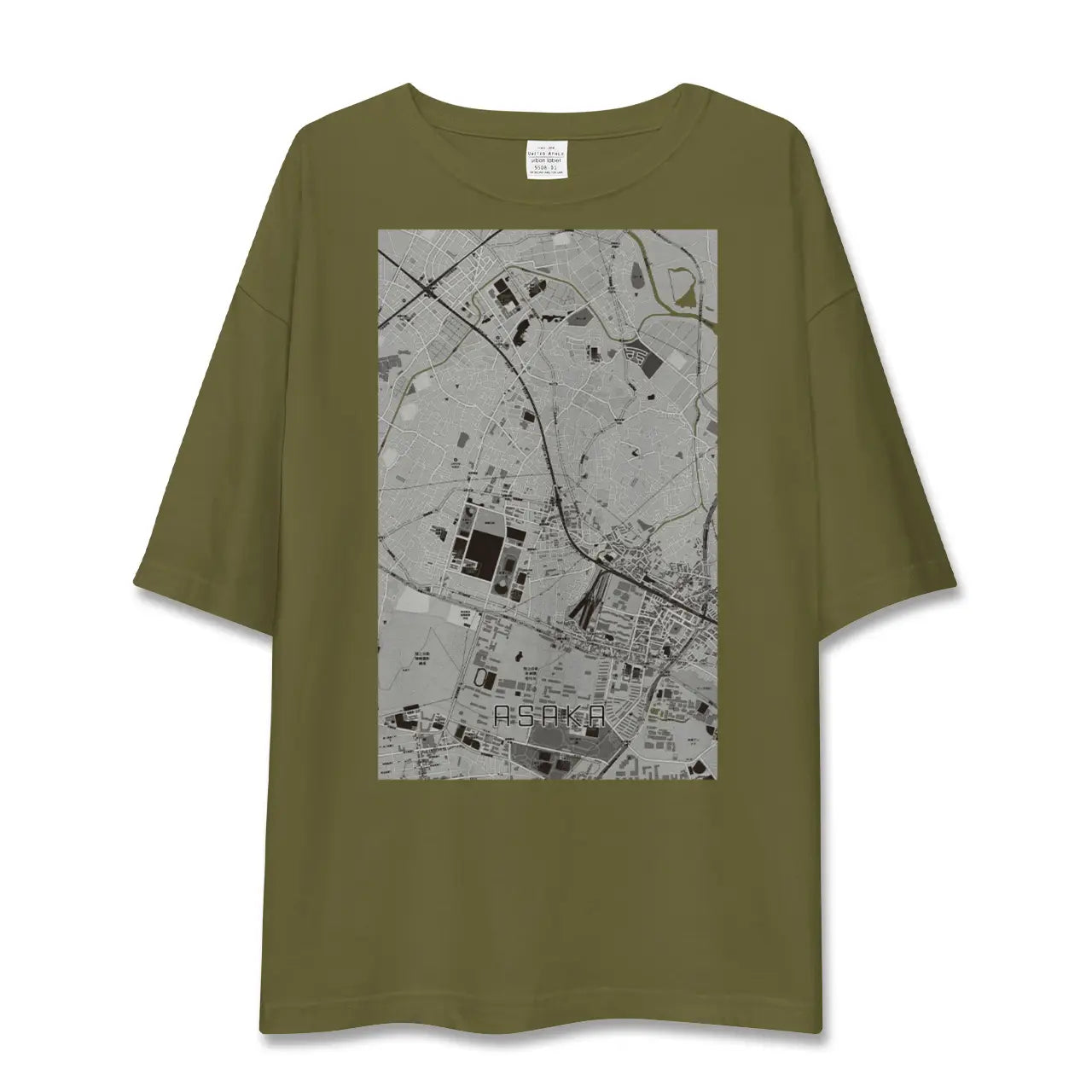【朝霞(埼玉県)】地図柄ビッグシルエットTシャツ