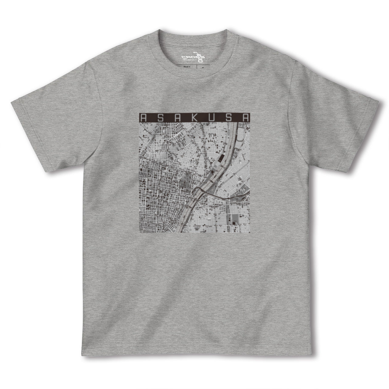 【浅草(東京都-区部)】地図柄ヘビーウェイトTシャツ