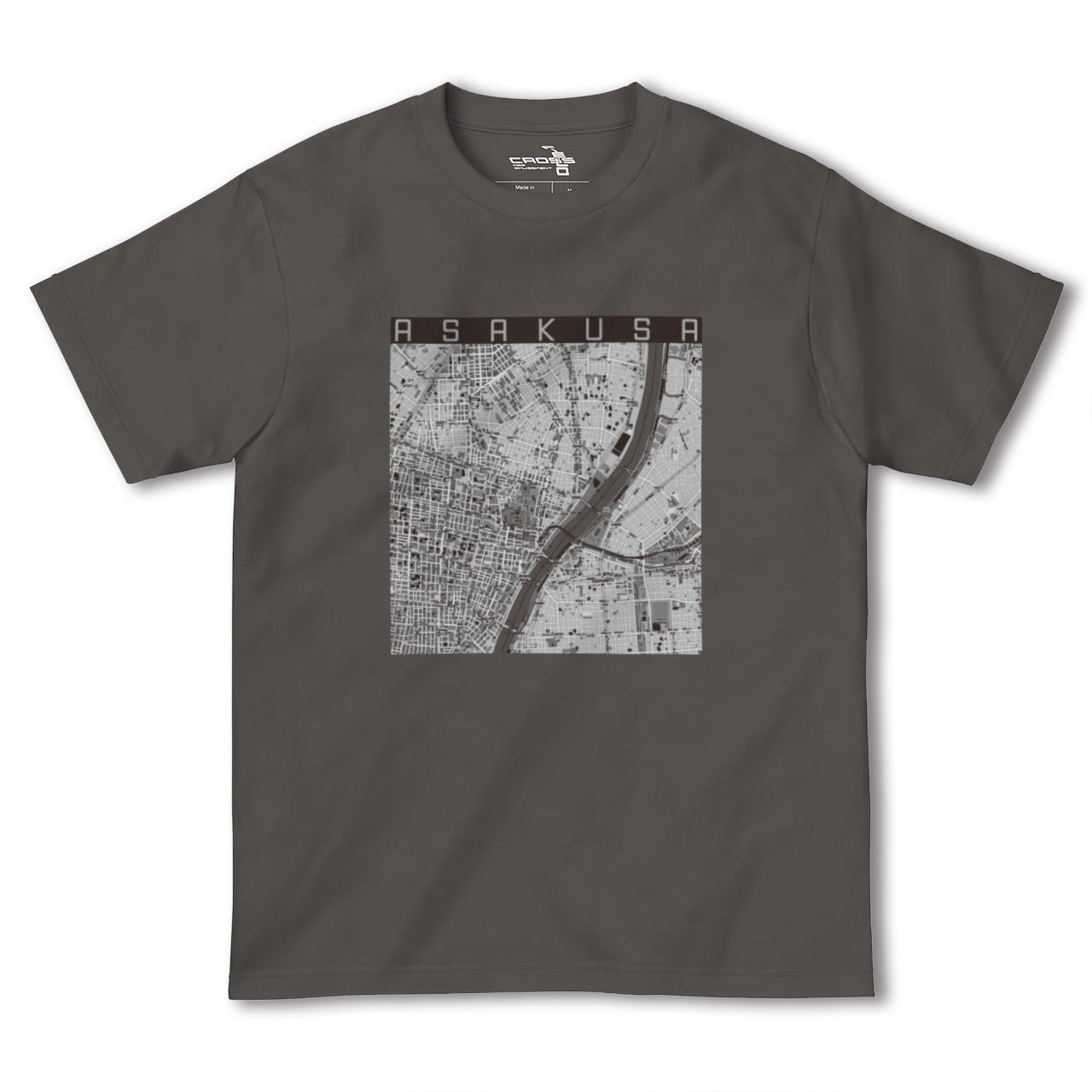 【浅草(東京都-区部)】地図柄ヘビーウェイトTシャツ
