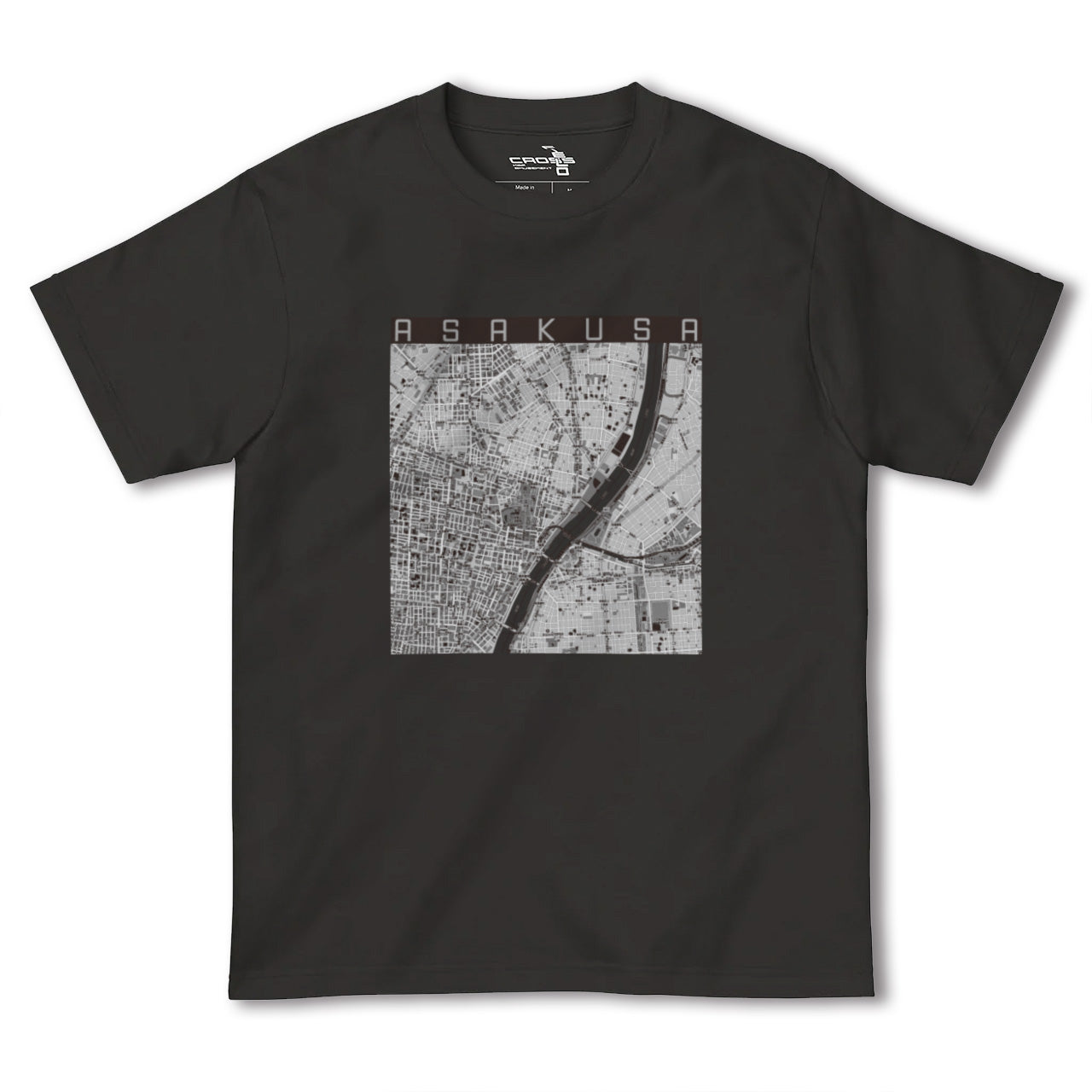 【浅草(東京都-区部)】地図柄ヘビーウェイトTシャツ