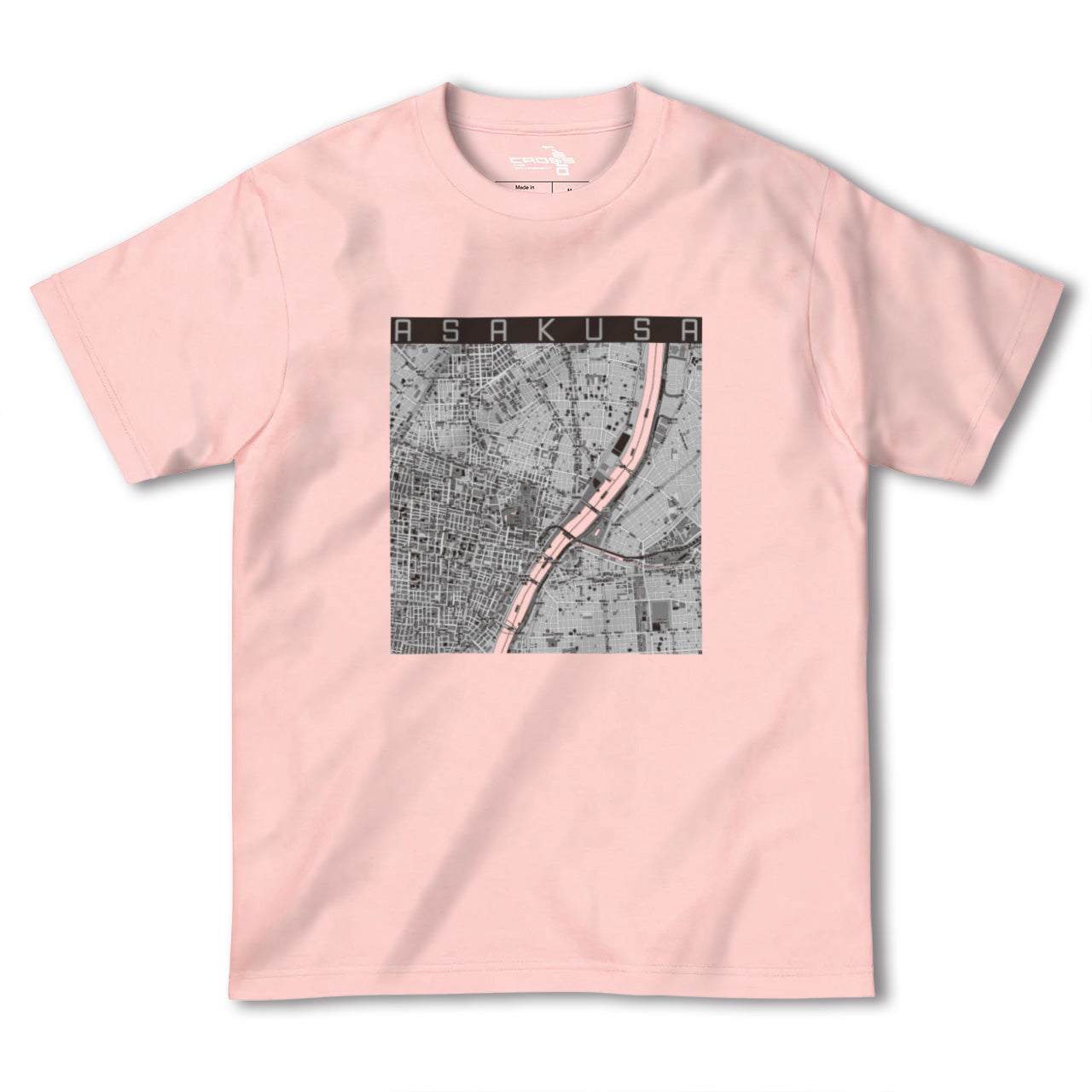 【浅草(東京都-区部)】地図柄ヘビーウェイトTシャツ