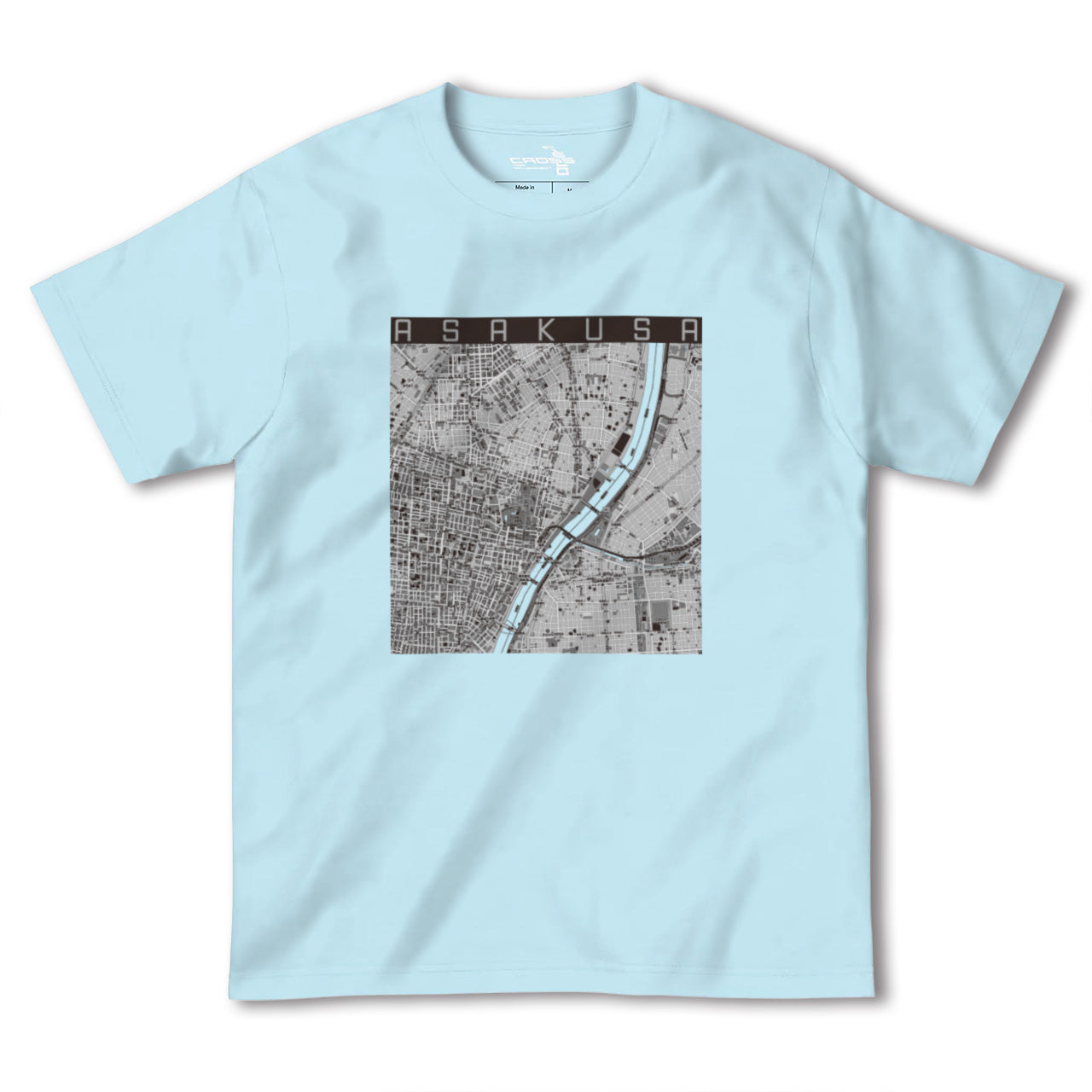 【浅草(東京都-区部)】地図柄ヘビーウェイトTシャツ