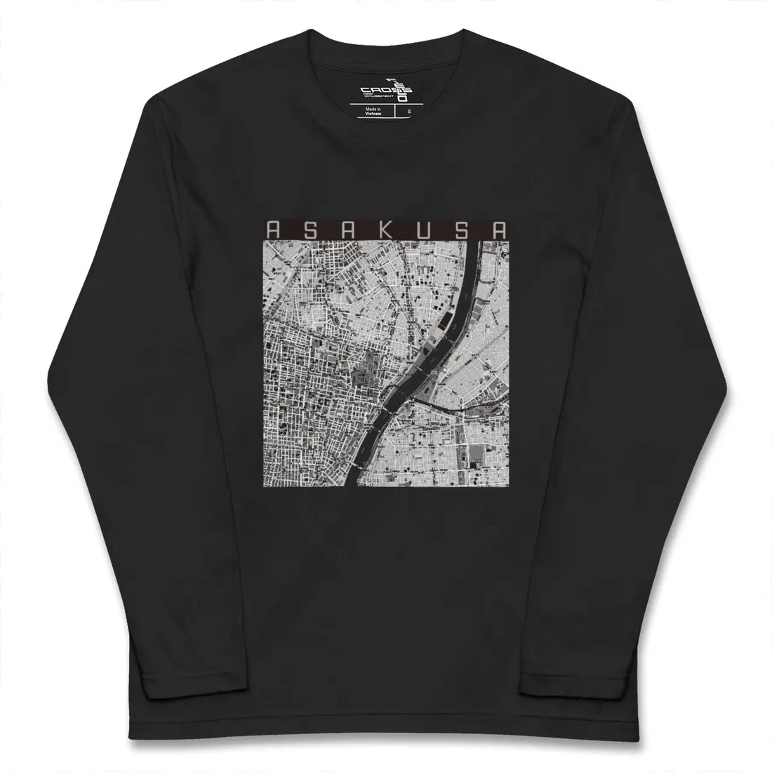 【浅草(東京都)】地図柄ロングスリーブTシャツ