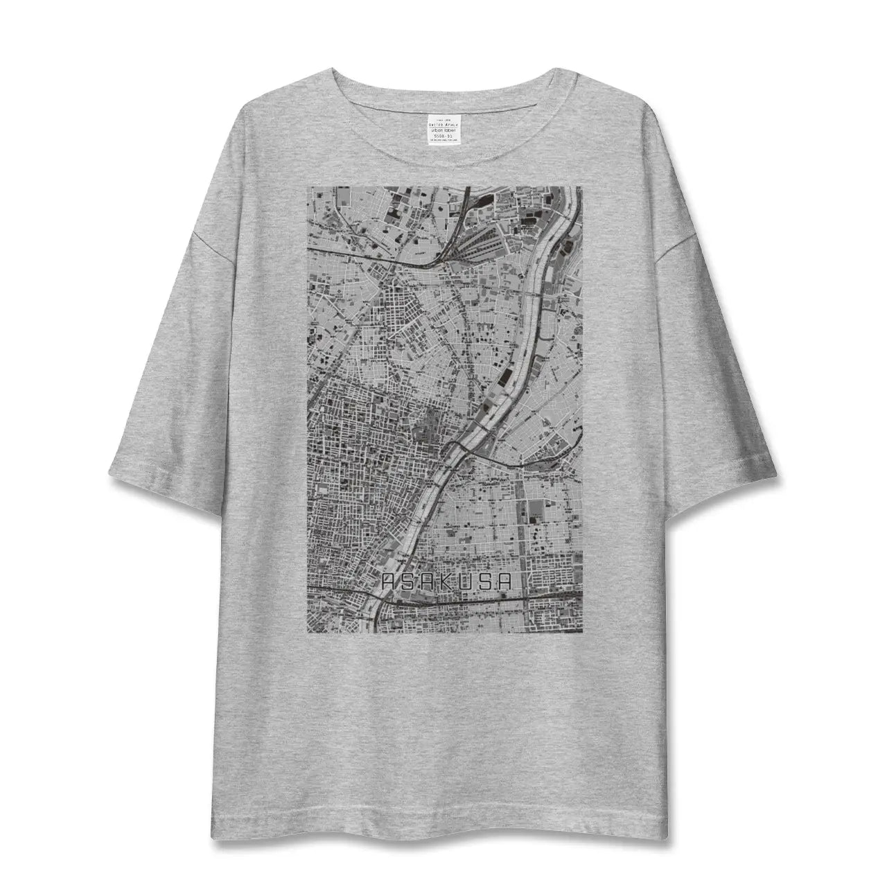 【浅草(東京都)】地図柄ビッグシルエットTシャツ