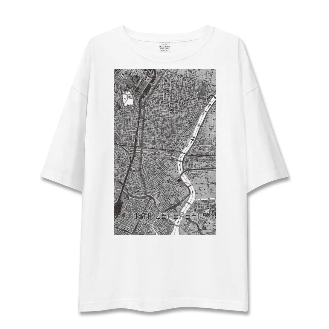 【浅草橋(東京都)】地図柄ビッグシルエットTシャツ
