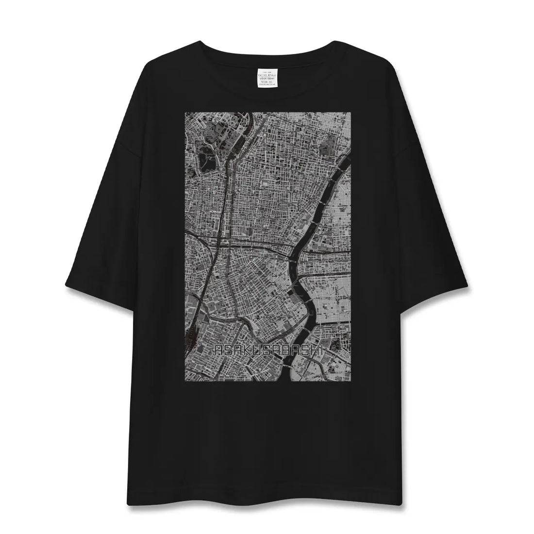 【浅草橋(東京都)】地図柄ビッグシルエットTシャツ