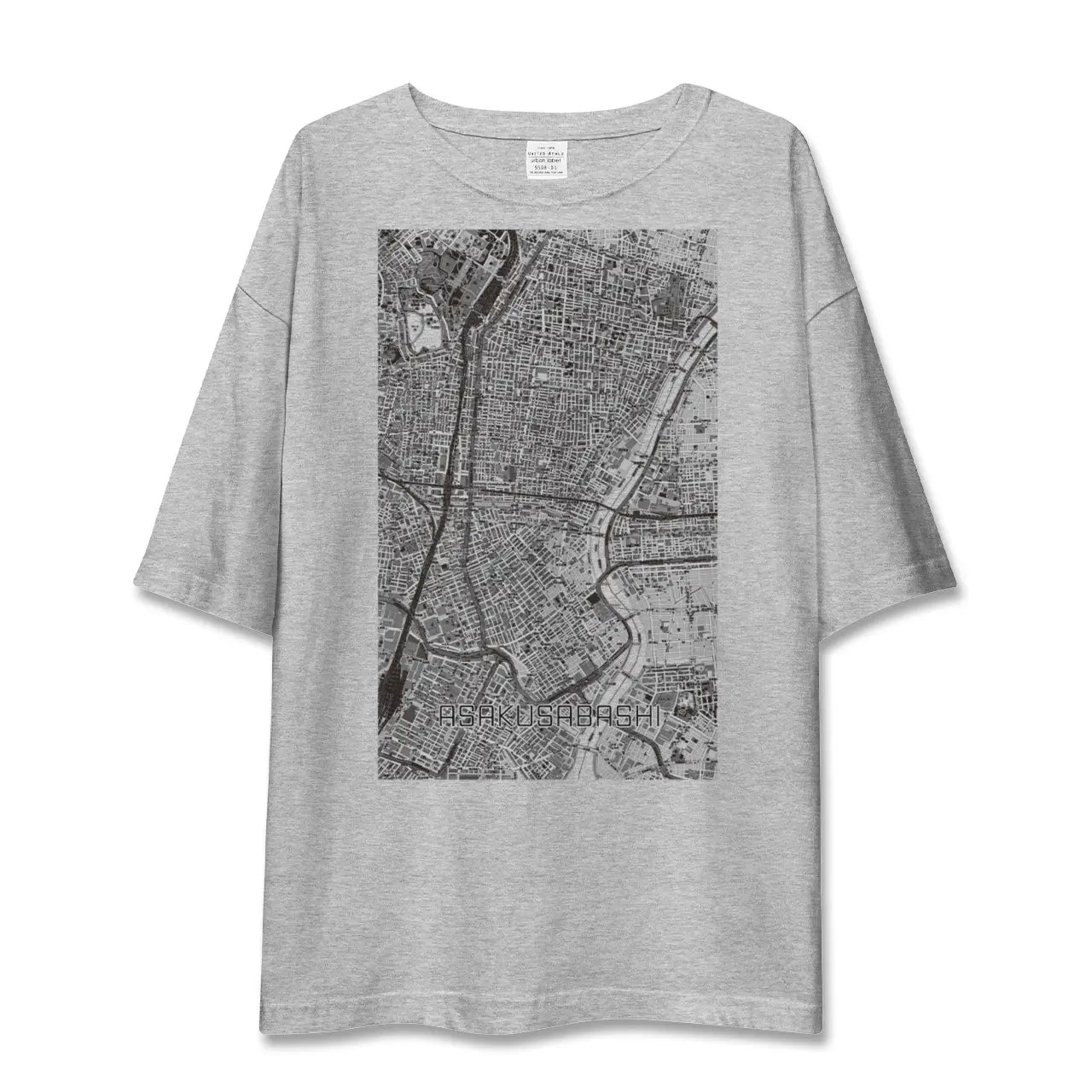 【浅草橋(東京都)】地図柄ビッグシルエットTシャツ