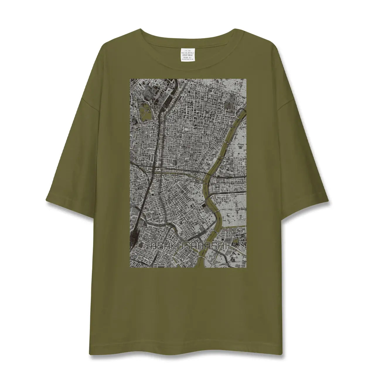 【浅草橋(東京都)】地図柄ビッグシルエットTシャツ