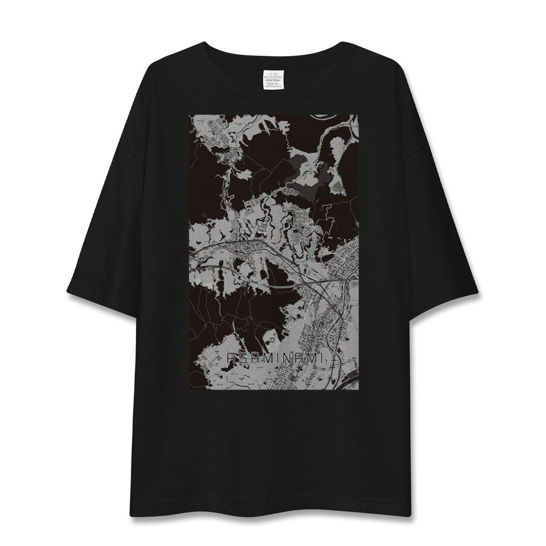 【安佐南(広島県)】地図柄ビッグシルエットTシャツ