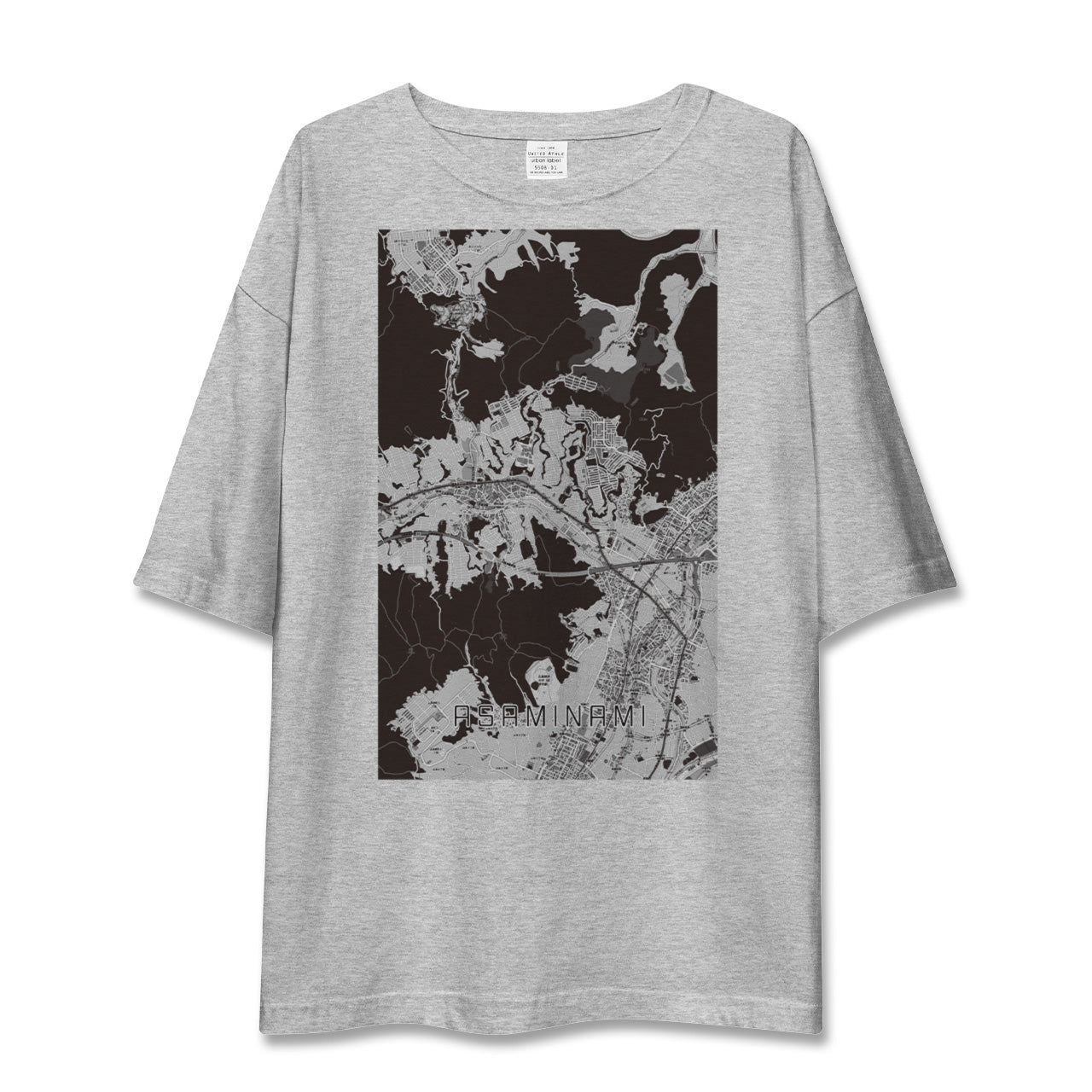 【安佐南(広島県)】地図柄ビッグシルエットTシャツ