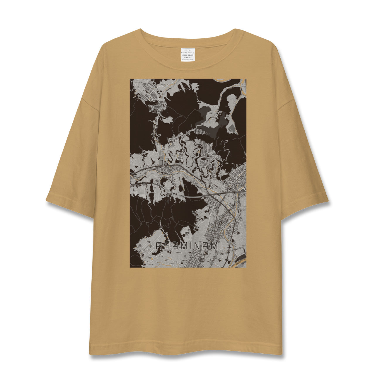 【安佐南(広島県)】地図柄ビッグシルエットTシャツ