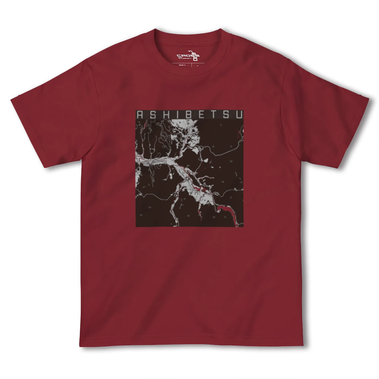 【芦別(北海道)】地図柄ヘビーウェイトTシャツ