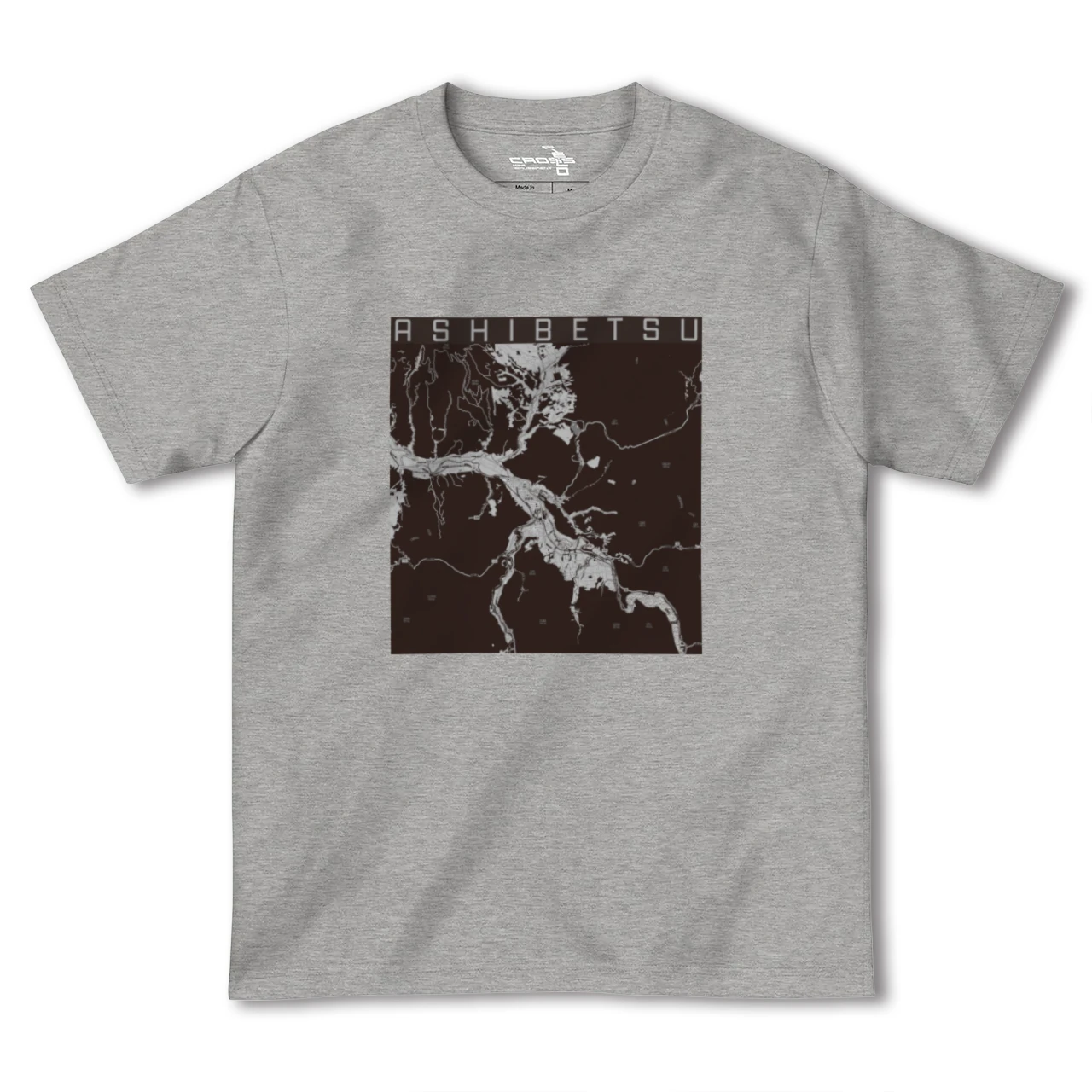 【芦別(北海道)】地図柄ヘビーウェイトTシャツ