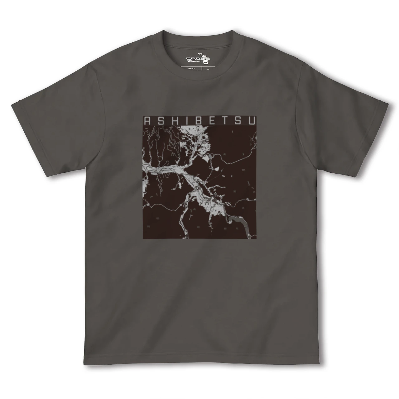 【芦別(北海道)】地図柄ヘビーウェイトTシャツ