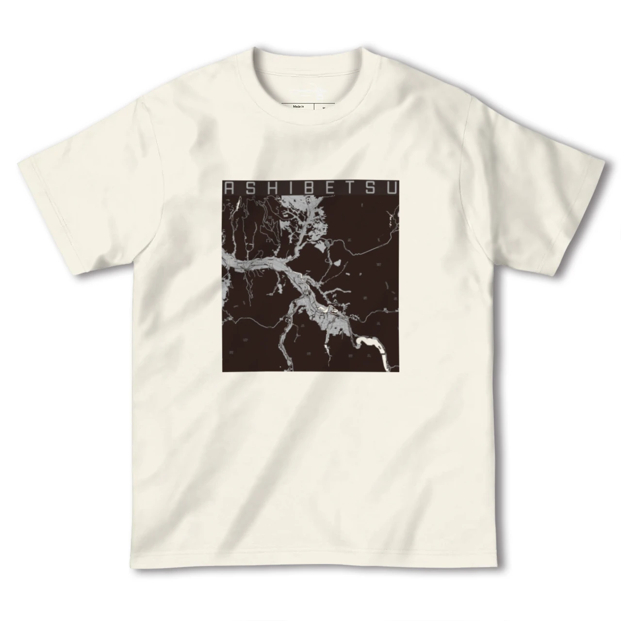 【芦別(北海道)】地図柄ヘビーウェイトTシャツ