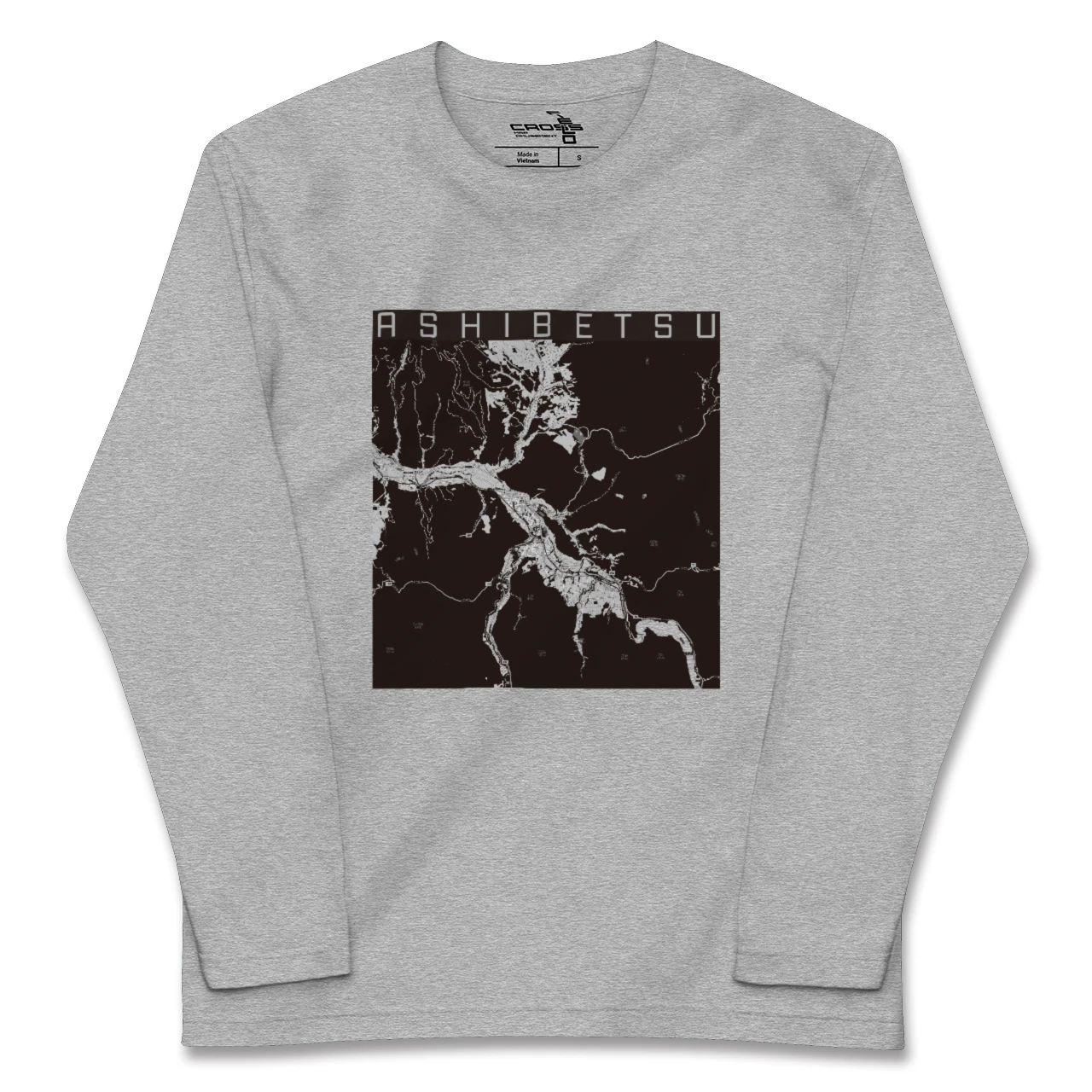 【芦別(北海道)】地図柄ロングスリーブTシャツ