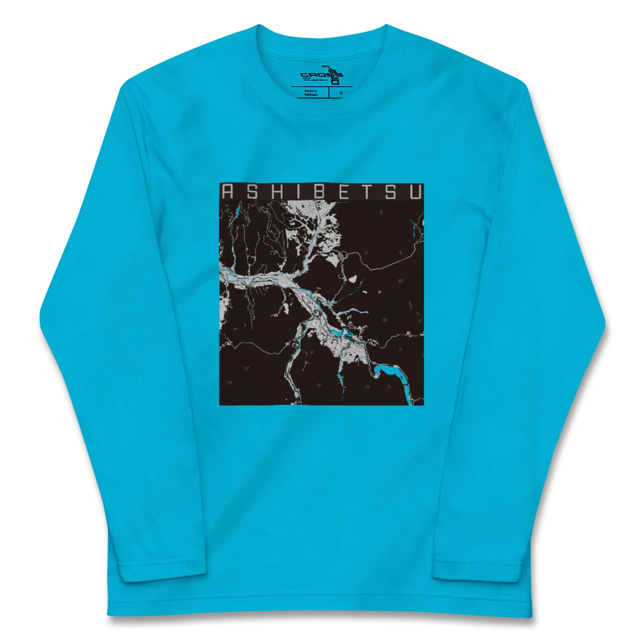 【芦別(北海道)】地図柄ロングスリーブTシャツ