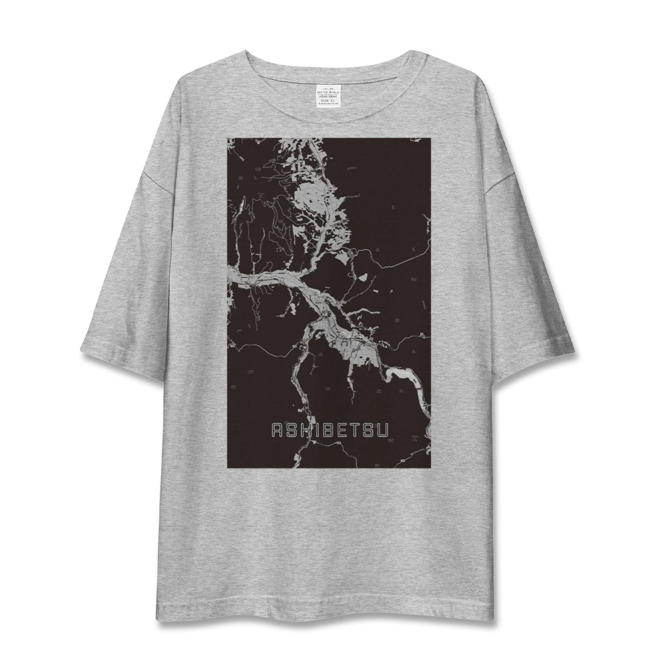 【芦別(北海道)】地図柄ビッグシルエットTシャツ