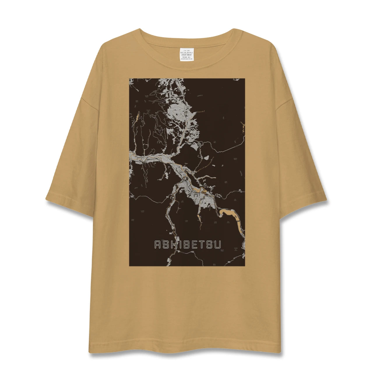 【芦別(北海道)】地図柄ビッグシルエットTシャツ