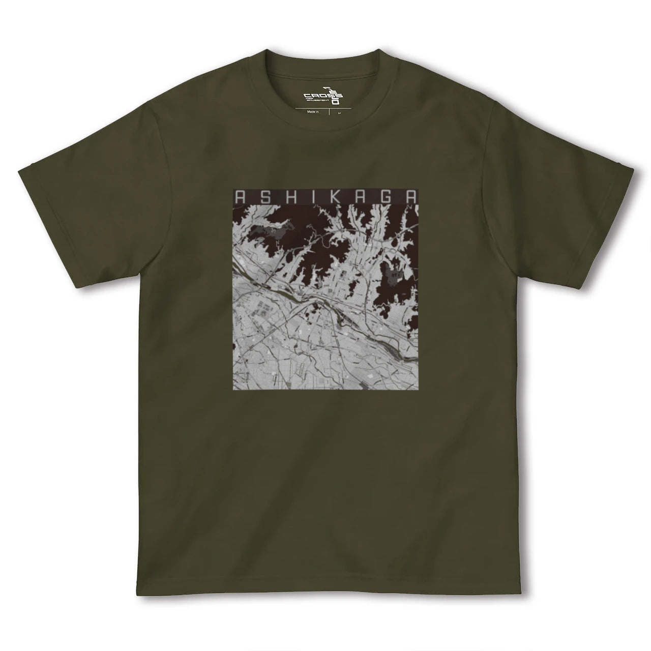 【足利(栃木県)】地図柄ヘビーウェイトTシャツ