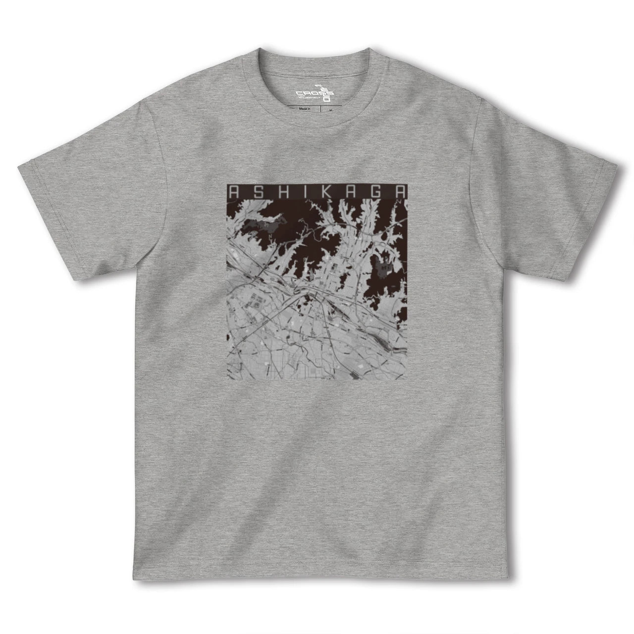 【足利(栃木県)】地図柄ヘビーウェイトTシャツ