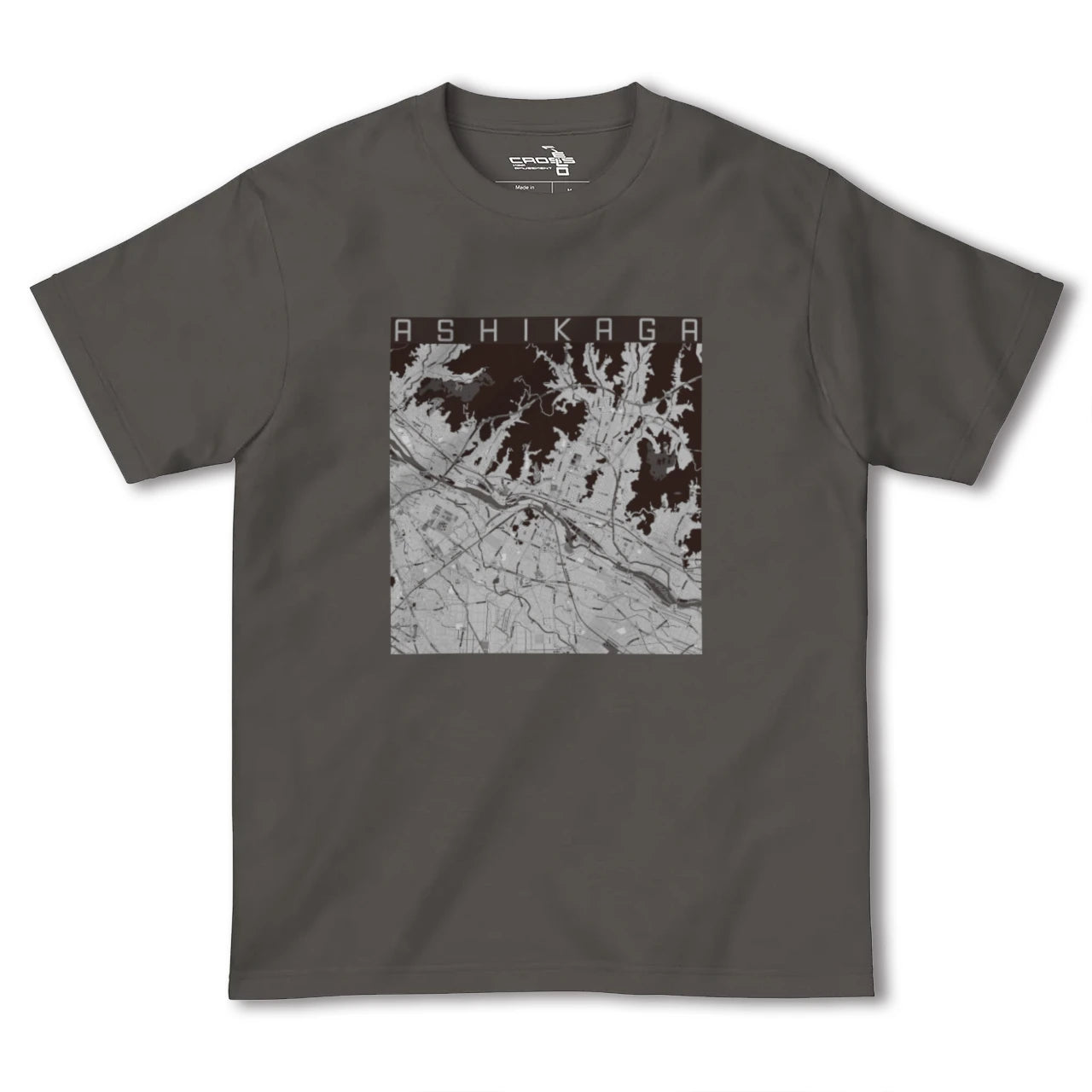 【足利(栃木県)】地図柄ヘビーウェイトTシャツ
