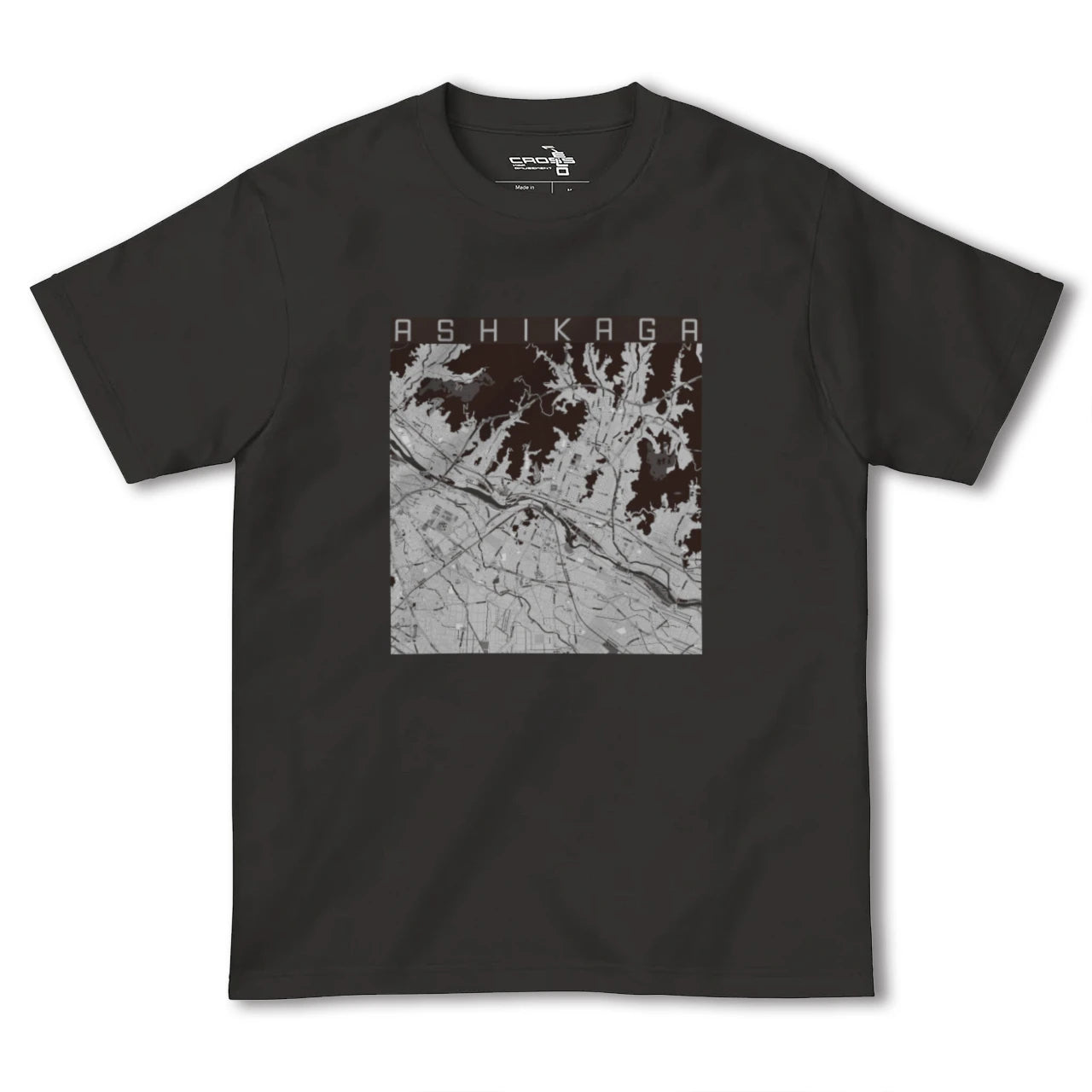 【足利(栃木県)】地図柄ヘビーウェイトTシャツ