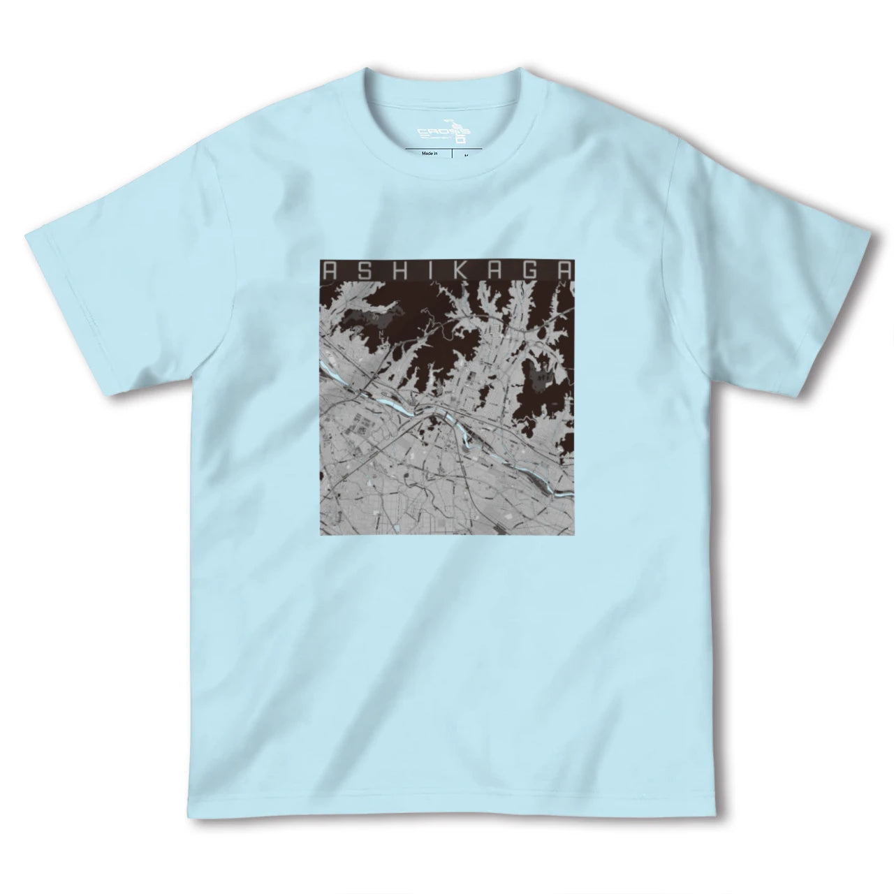 【足利(栃木県)】地図柄ヘビーウェイトTシャツ