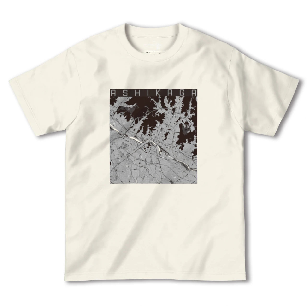 【足利(栃木県)】地図柄ヘビーウェイトTシャツ
