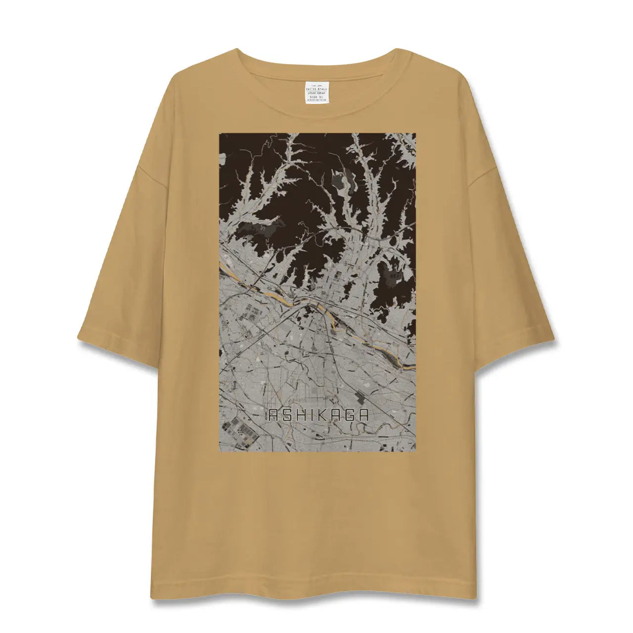 【足利(栃木県)】地図柄ビッグシルエットTシャツ