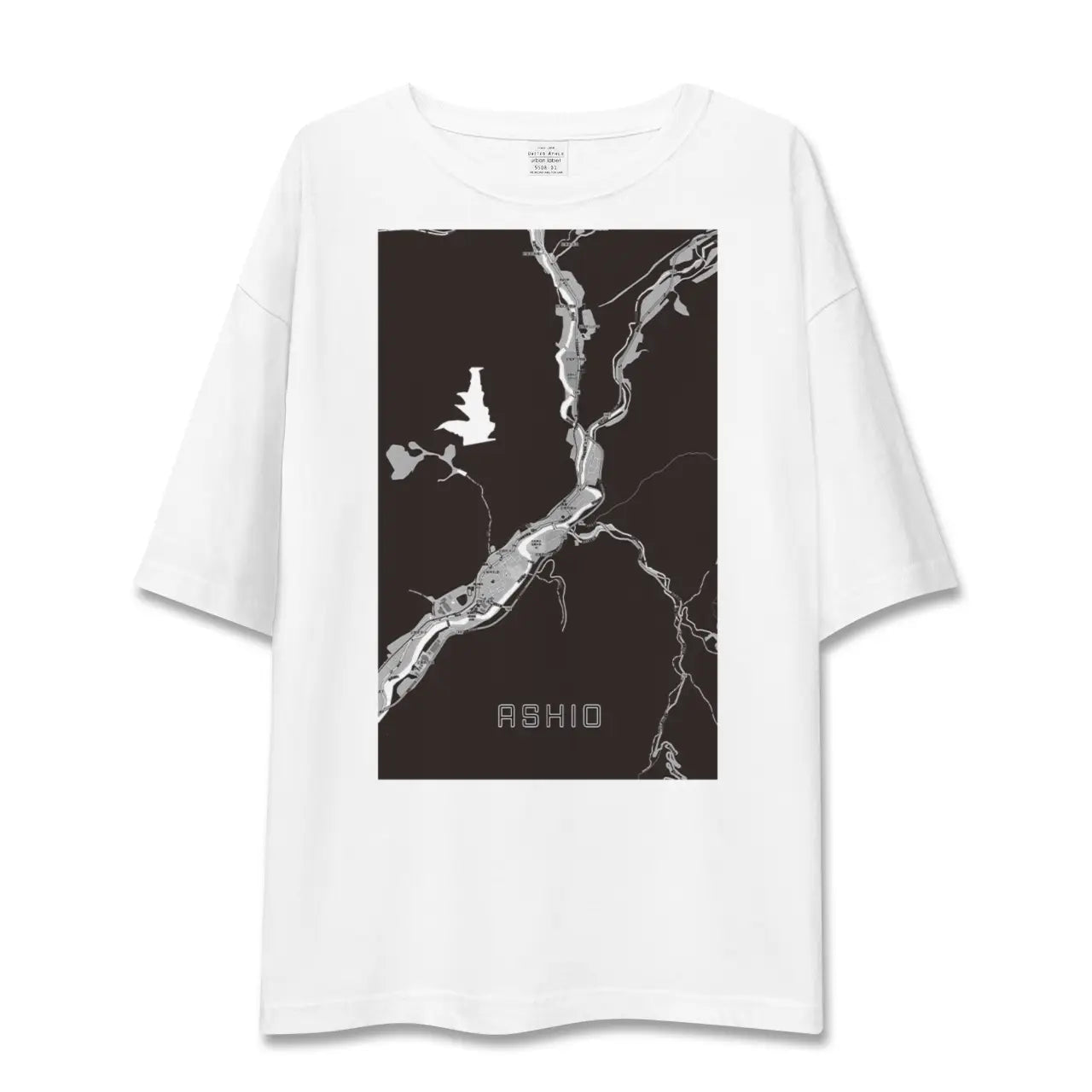 【足尾(栃木県)】地図柄ビッグシルエットTシャツ