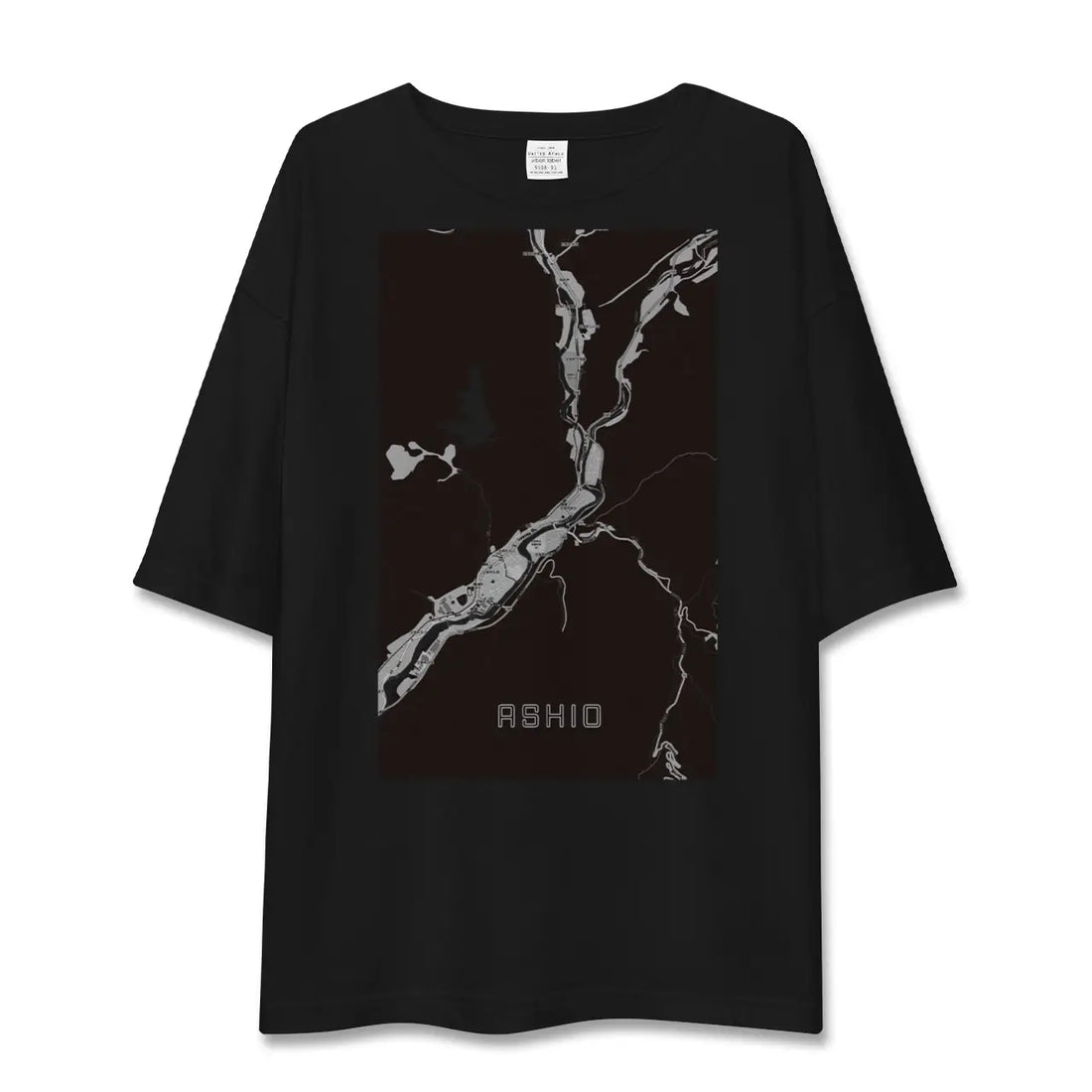 【足尾(栃木県)】地図柄ビッグシルエットTシャツ