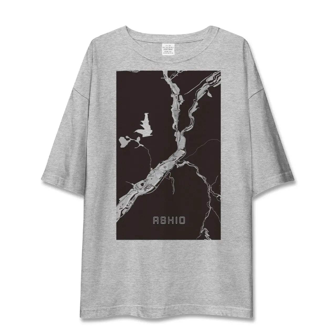 【足尾(栃木県)】地図柄ビッグシルエットTシャツ